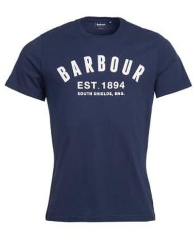 Barbour Ridge Logo Tee - Blue
