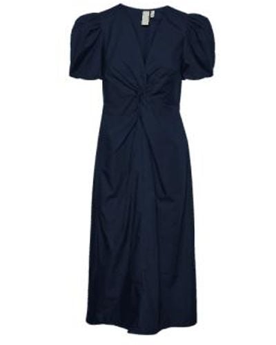 Y.A.S Stray Midi Dress - Blue