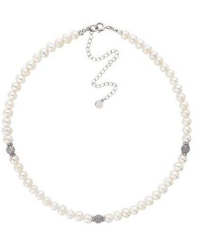 Claudia Bradby Tour cou en perles avec 3 colliers perles labradorite - Blanc