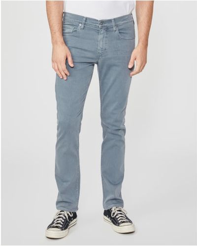 PAIGE Graue und blaue Lennox Vintage River Stone Jeans