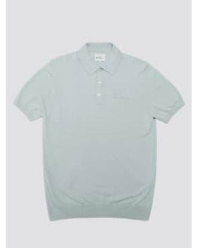 Ben Sherman Signature Short Sleeve Knitted Polo - Blue