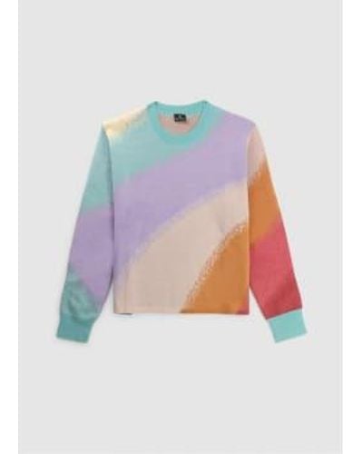 PS by Paul Smith Damen Pastell Swirl Pullover in Multi - Mehrfarbig