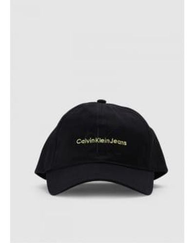 Calvin Klein S Contrast Monogram Baseball Cap - Black