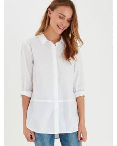 Pulz Pzelna Ls Shirt - Bianco