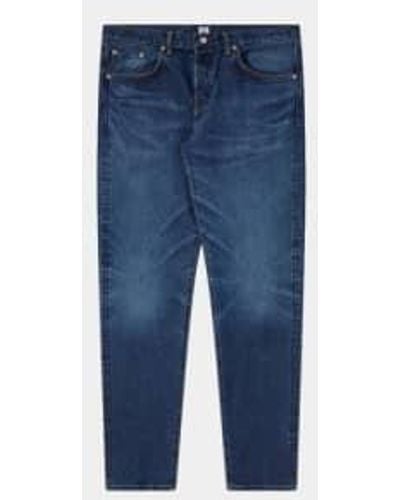 Edwin Regular Tapered Kaihara Jeans Mid Dark Used - Blu
