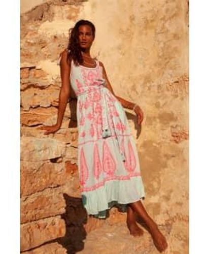 Pranella Atzaro -neon Pink Dress Size Small - Brown