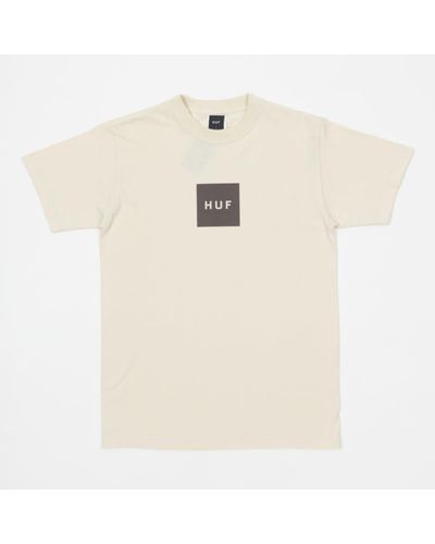 Huf T-shirt logo réglé dans la crème - Neutre