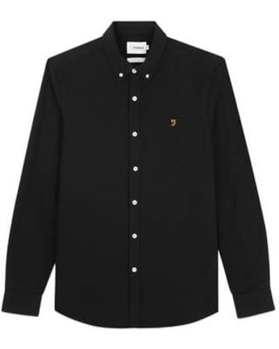 Farah Brewer Slim Fit Oxford Shirt Medium - Black