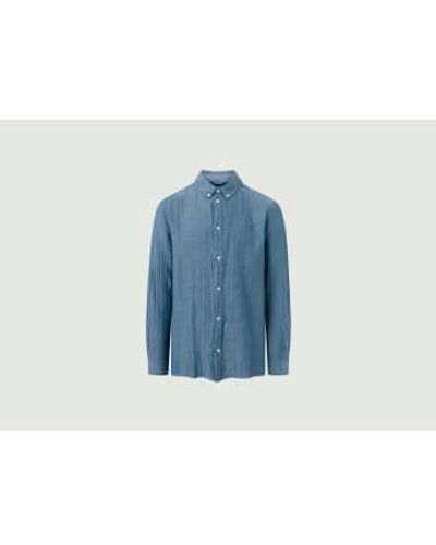 Knowledge Cotton Shirt S - Blue
