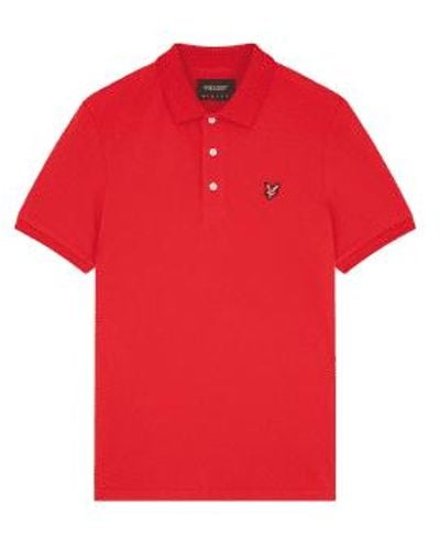 Lyle & Scott Plain Polo Shirt Gala M - Red
