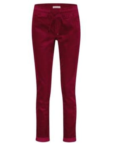Red Button Trousers Tessy Cord Ruby *20% Off* 44 - Red