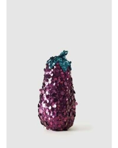 Anya Hindmarch Sequins Purple Clutch Bag One-size