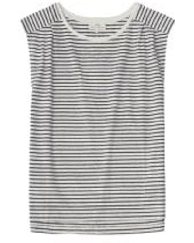 Yerse O-stripe T-shirt - Grey
