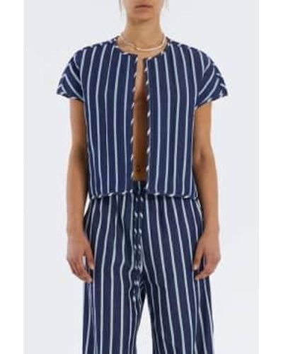 Lolly's Laundry Hallie Vest Stripe / Xs - Blue