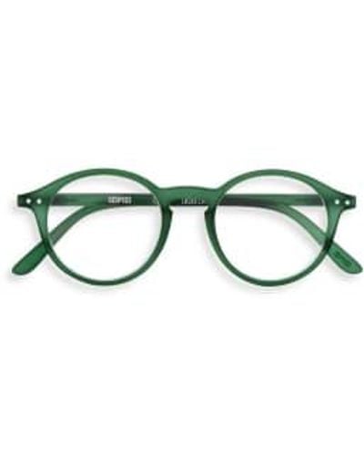 Izipizi Reading Glasses #d Shape Diopter +2 - Green