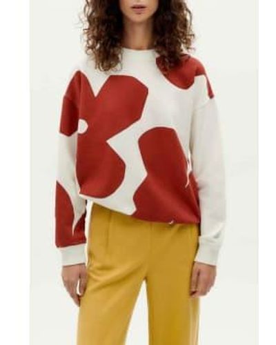 Thinking Mu Butterfly Super Big Rfd Sweatshirt - Rosso