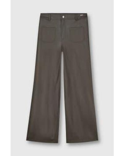 Rino & Pelle Madde Faux Leather Trousers 34 - Grey