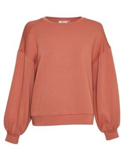 Moss Copenhagen Sweat-shirt léger en acajou - Orange