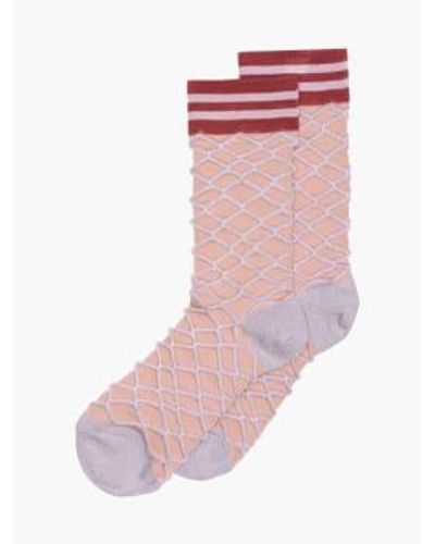 mpDenmark Bright Ankle Socks Pastel Lilac 40-42 - Pink