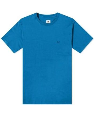 C.P. Company 30/1 jersey small logo t-shirt lyons - Azul