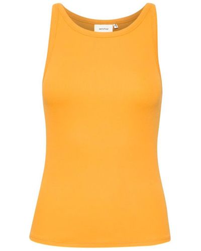 Gestuz Drewgz Vest Flame Orange - Gelb