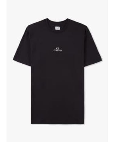 C.P. Company Camiseta gráfica jersey hombre 30/1 en negro