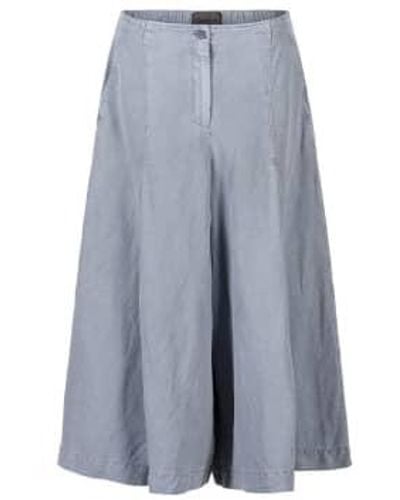 Oska Air Linen Trouser In Ocean - Blu