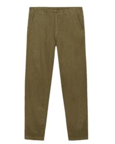 Portuguese Flannel Linen Trousers - Verde