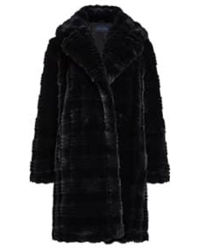 French Connection Daryn Faux Fur Coat Blackout 70Vai - Nero