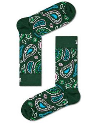 Happy Socks Chaussettes en paisley en vert p000086