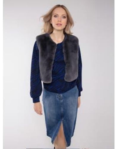 Nooki Design Edelweiss Faux Fur Gilet - Blu
