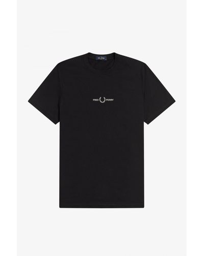 Fred Perry Embroidered Logo T-shirt Black