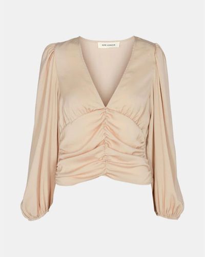 Sofie Schnoor Ruched Blouse - Natural
