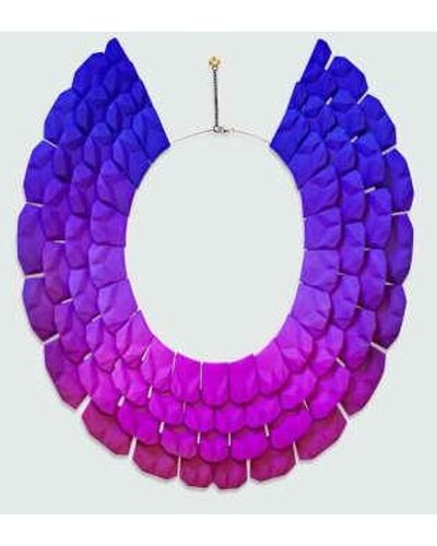 RADIAN jewellery Nefertiti Collar Necklace Or Nylon Or Gradient By Lynne Maclachlan - Viola