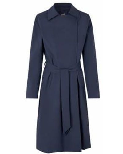 Cashmere Fashion Édition scandinave regen mantel trenchie - Bleu