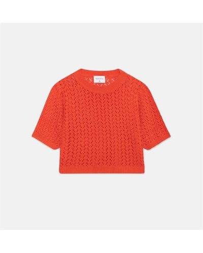 Compañía Fantástica Red Short Sleeved Sweater