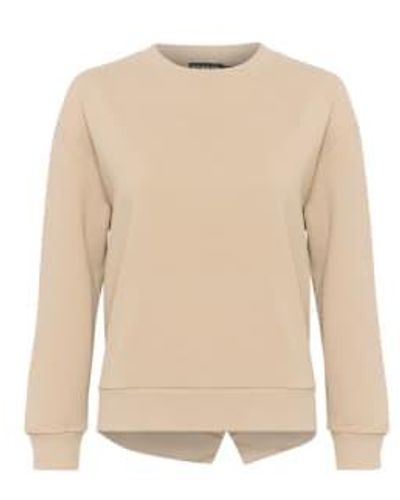 Soaked In Luxury Gry Sweatshirt in Plaza Taupe - Natur