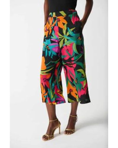 Joseph Ribkoff Tropical Print Culotte Pants - Multicolore