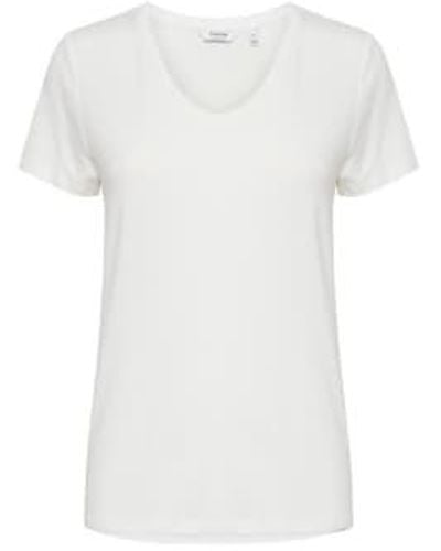 B.Young T-shirt à cou cou par byrexima v blanc optique