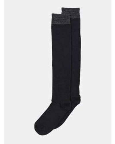 mpDenmark Silk Knee Socks Black 1 - Nero