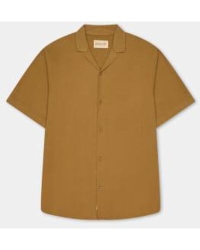 Revolution Khaki 3927 Short Sleeves Cuban Shirt S - Brown