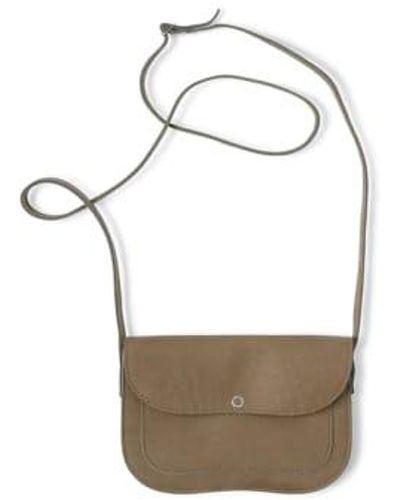 Keecie Light Leather Cat Chase Bag Moss Look - Metallic