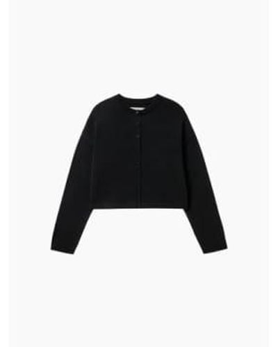 Cordera Cotton Cropped Cardigan One Size - Black