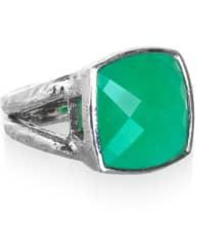 Renné Jewellery Chrysoprase Iris Ring R - Green