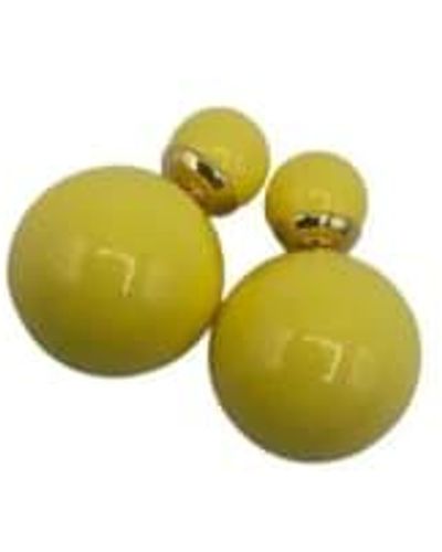 SIXTON LONDON Yellow Orb Earrings One Size / Coloured