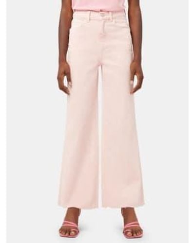 DL1961 Hepburn wide -bein -jeans rosa pfingstrosen - Pink