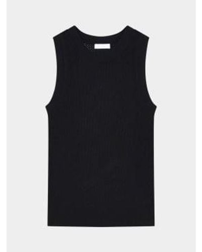 2nd Day Consuelo Knit Tank Top Uk 8 - Black