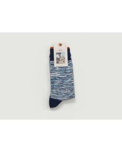 Nudie Jeans Rasmunsson Mottled Socks - Blu