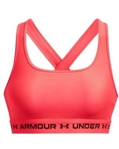 Under Armour Top Mid Crossback Sports Bra Beta/ L - Red