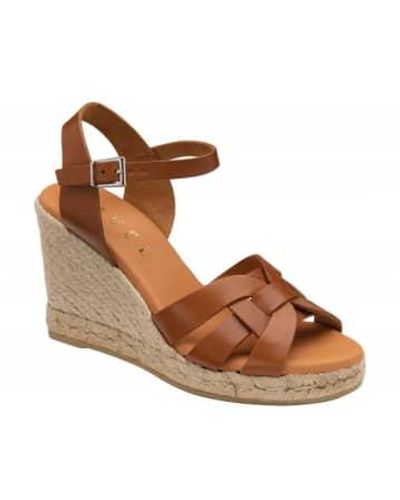 Ravel Leather Glion Wedge Sandals - Brown